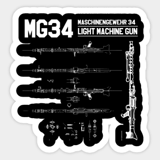 MG34 MACHINE GUN Sticker